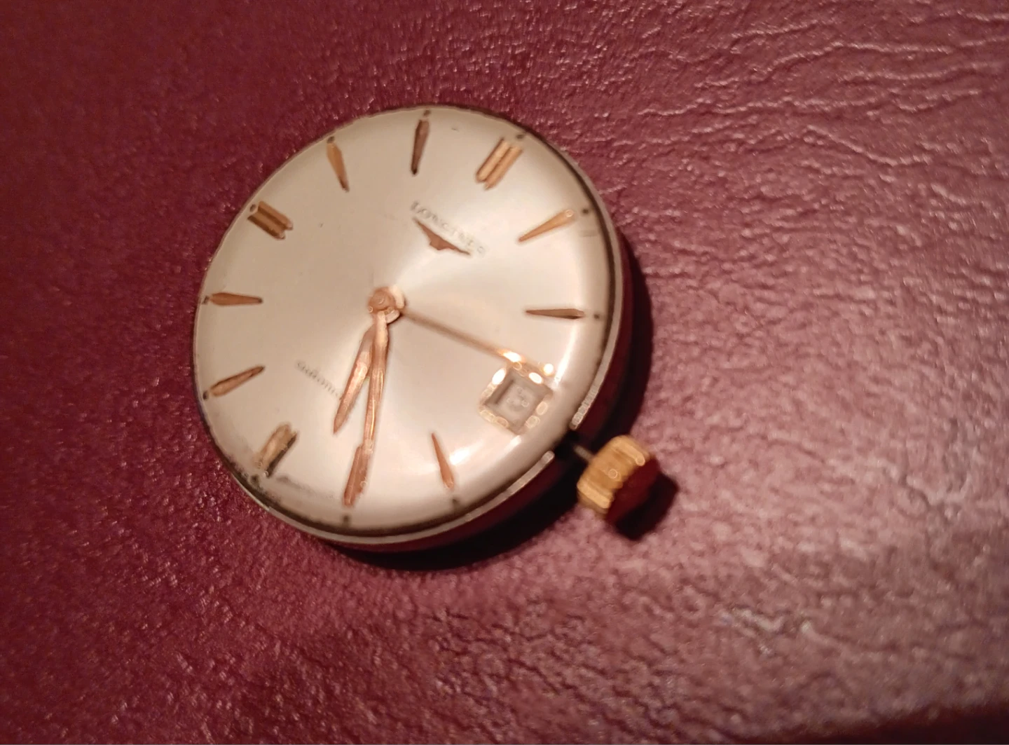 Longines vintage Automatic Watch Face only. WORKING!