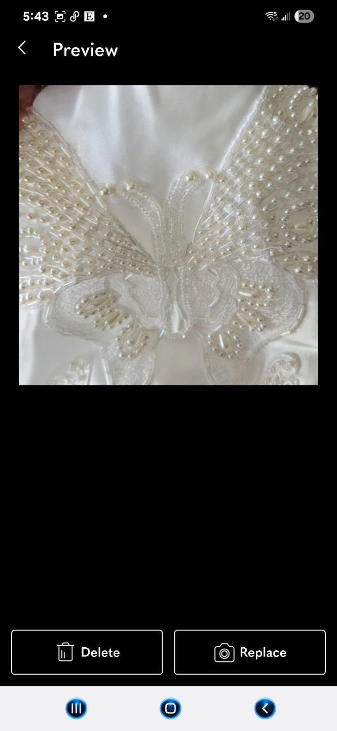 White Embroidered Wedding Dress - photo 4