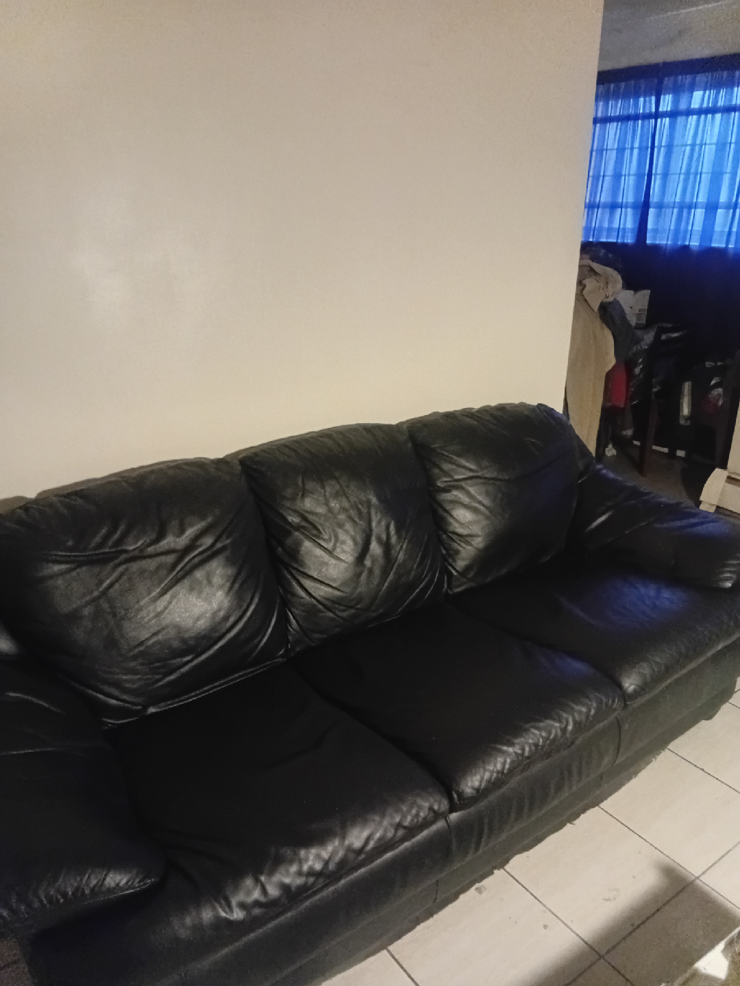Black Leather Sofa