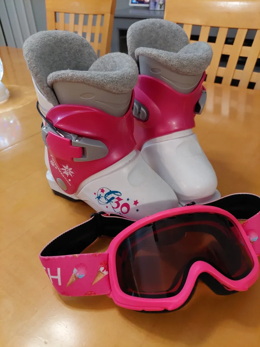 Children's Ski Boots and Goggles