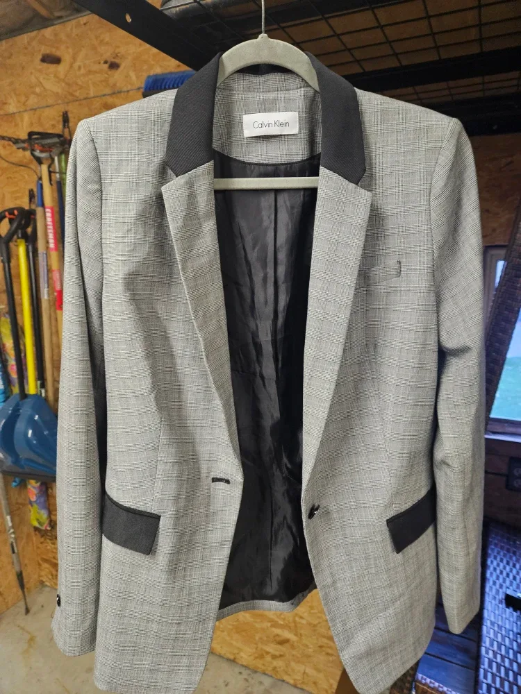 Calvin Klein Plaid Blazer