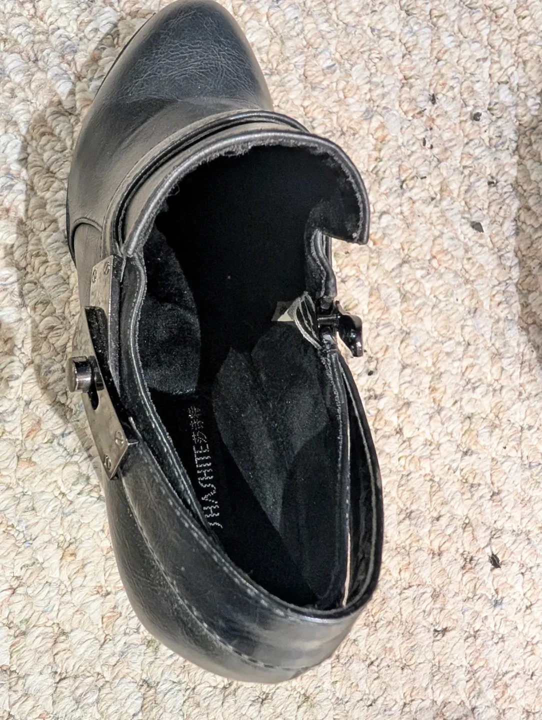 Black Heeled Platform Ankle Boots image indicator(2)