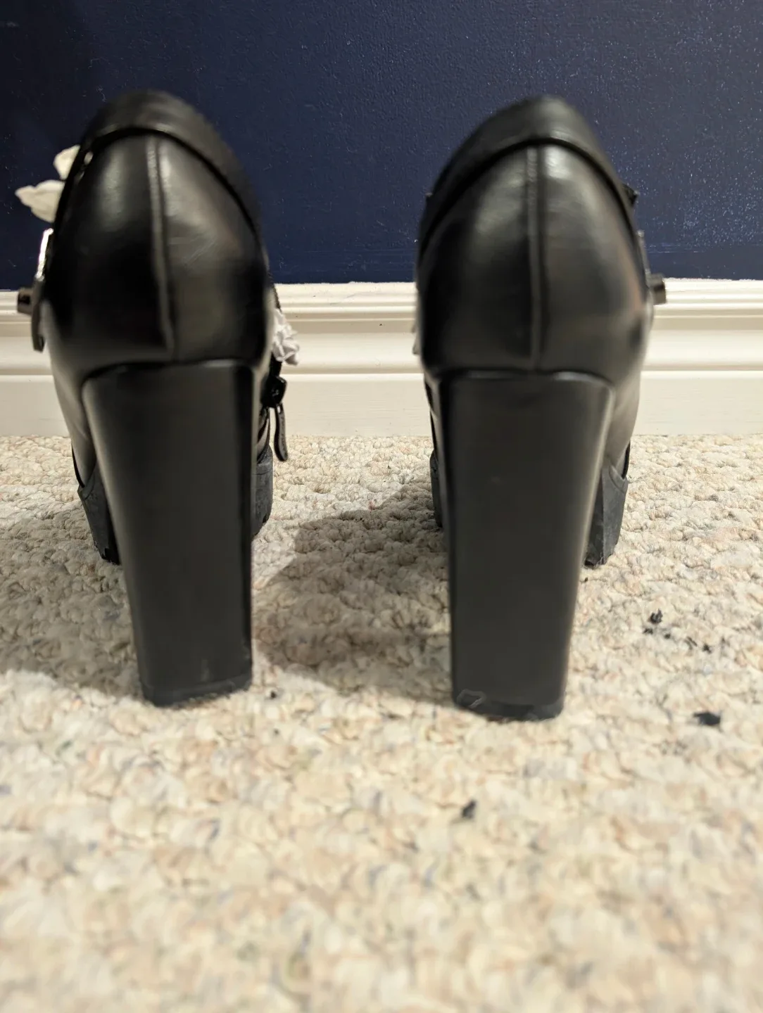 Black Heeled Platform Ankle Boots image indicator(4)