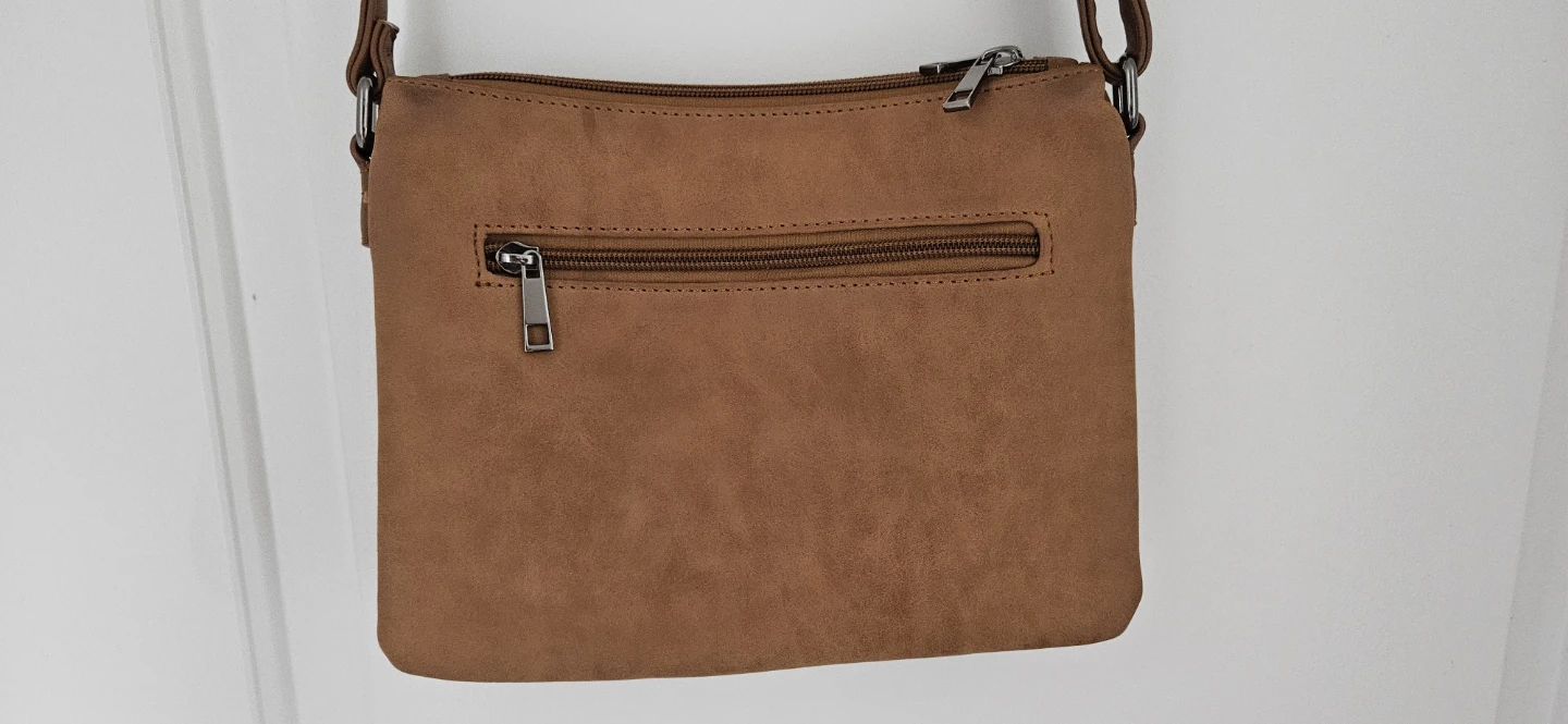 Vegan Leather Brown Crossbody Bag Purse by Mia & Luca - photo 3