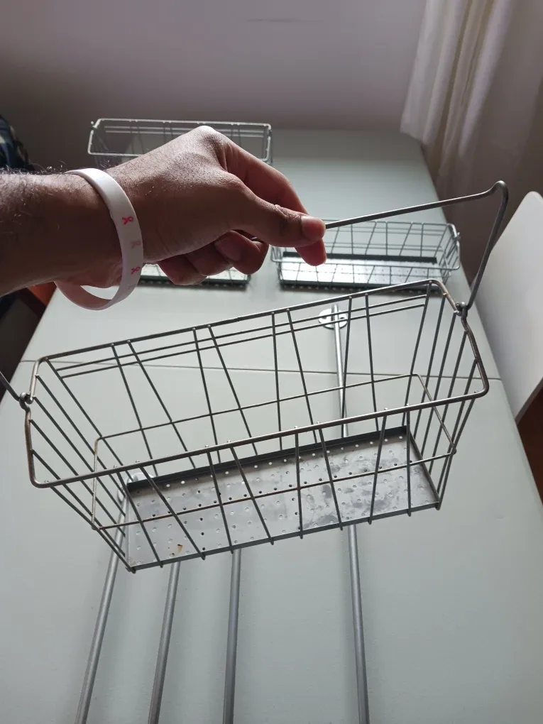 IKEA Metal Hanging Basket Set with Wall Rods image indicator(5)