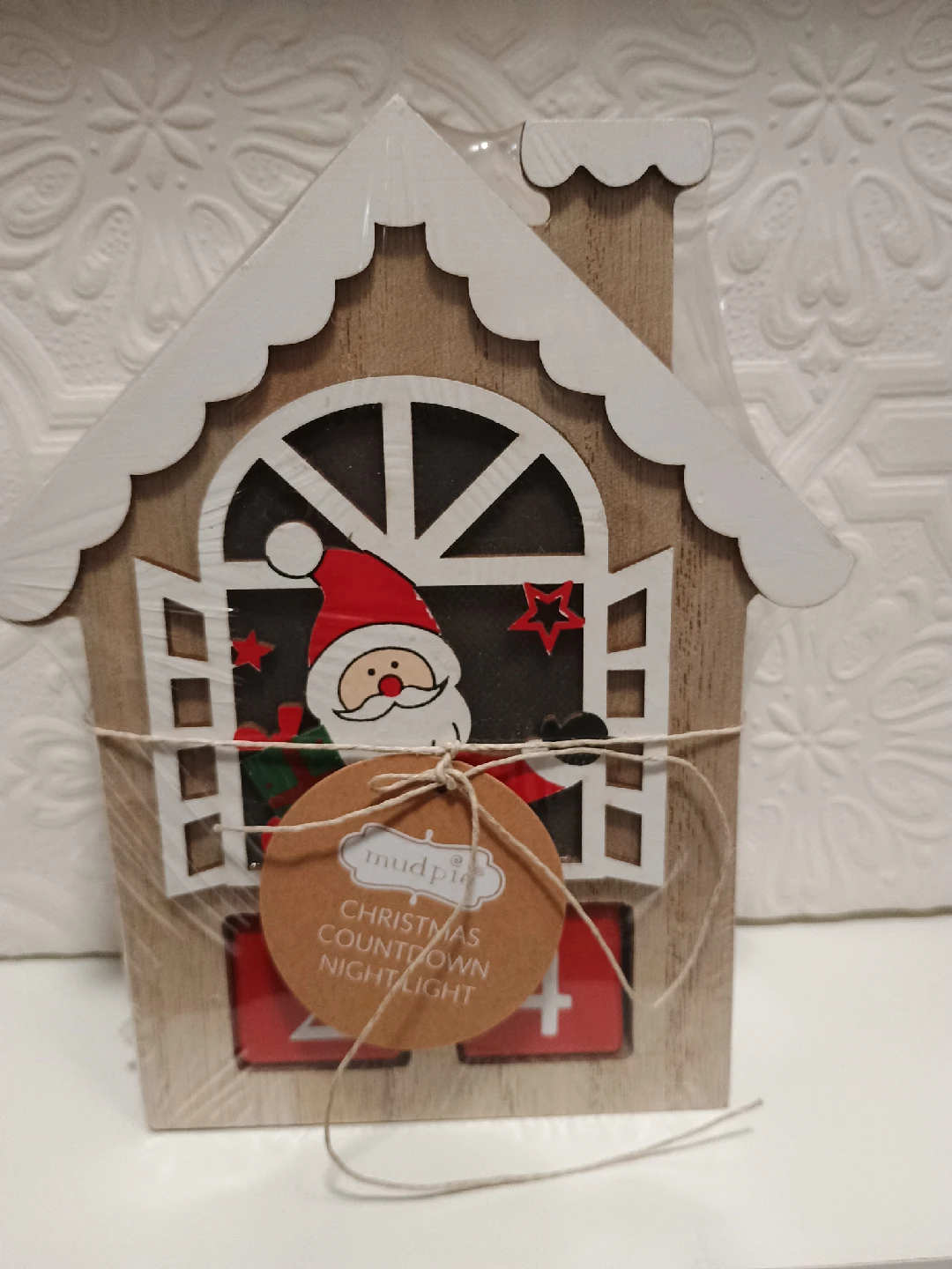 Mud Pie Christmas Countdown Night Light - New!