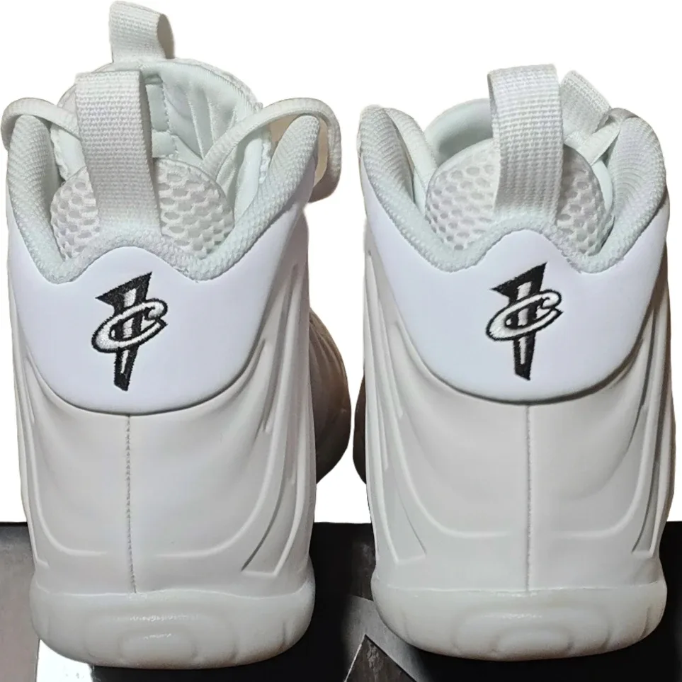 *NIB* 6.5Y—Nike Little Posite One "Triple White" image indicator(5)