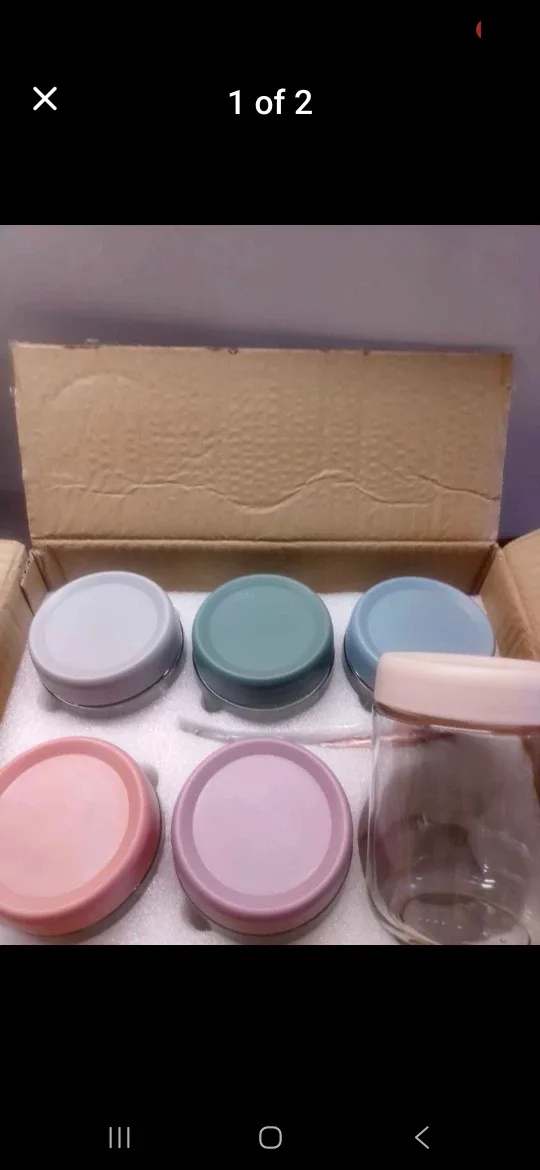 Glass Jars with Lids - Set of 6