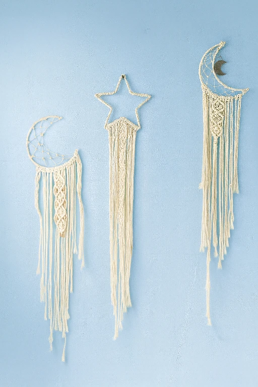 Macrame Moon & Star Wall Decor