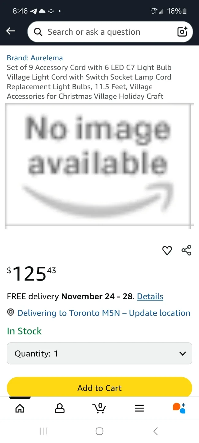 Aurelema Set of 9 Accessory Cords with LED C7 Bulbs - NEW image indicator(3)