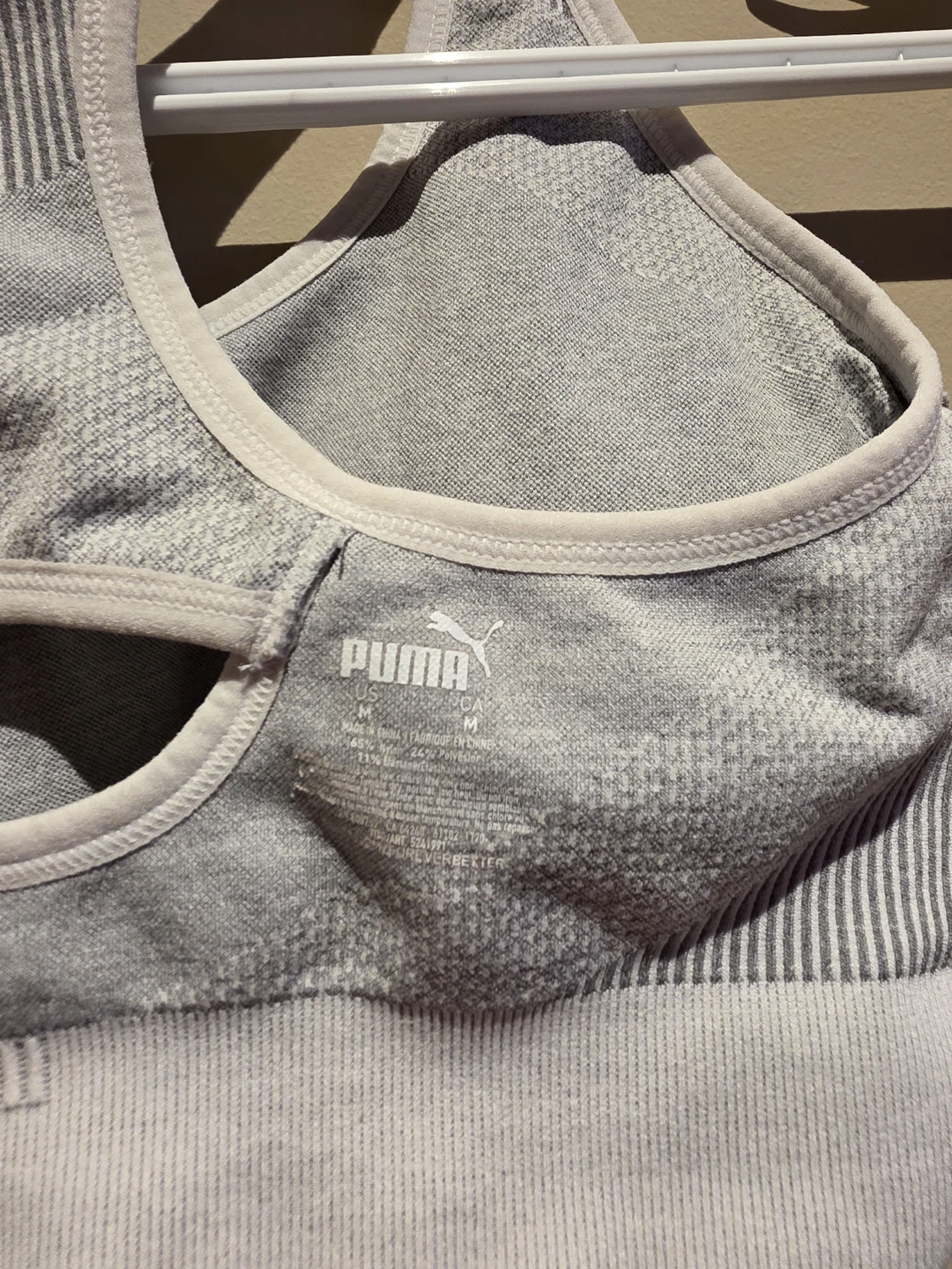 Puma Grey Sports Bra - Size M - photo 3