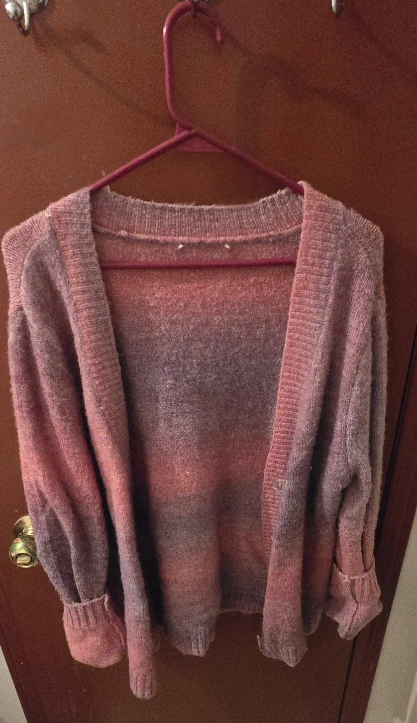 Pink & Purple Knit Cardigan