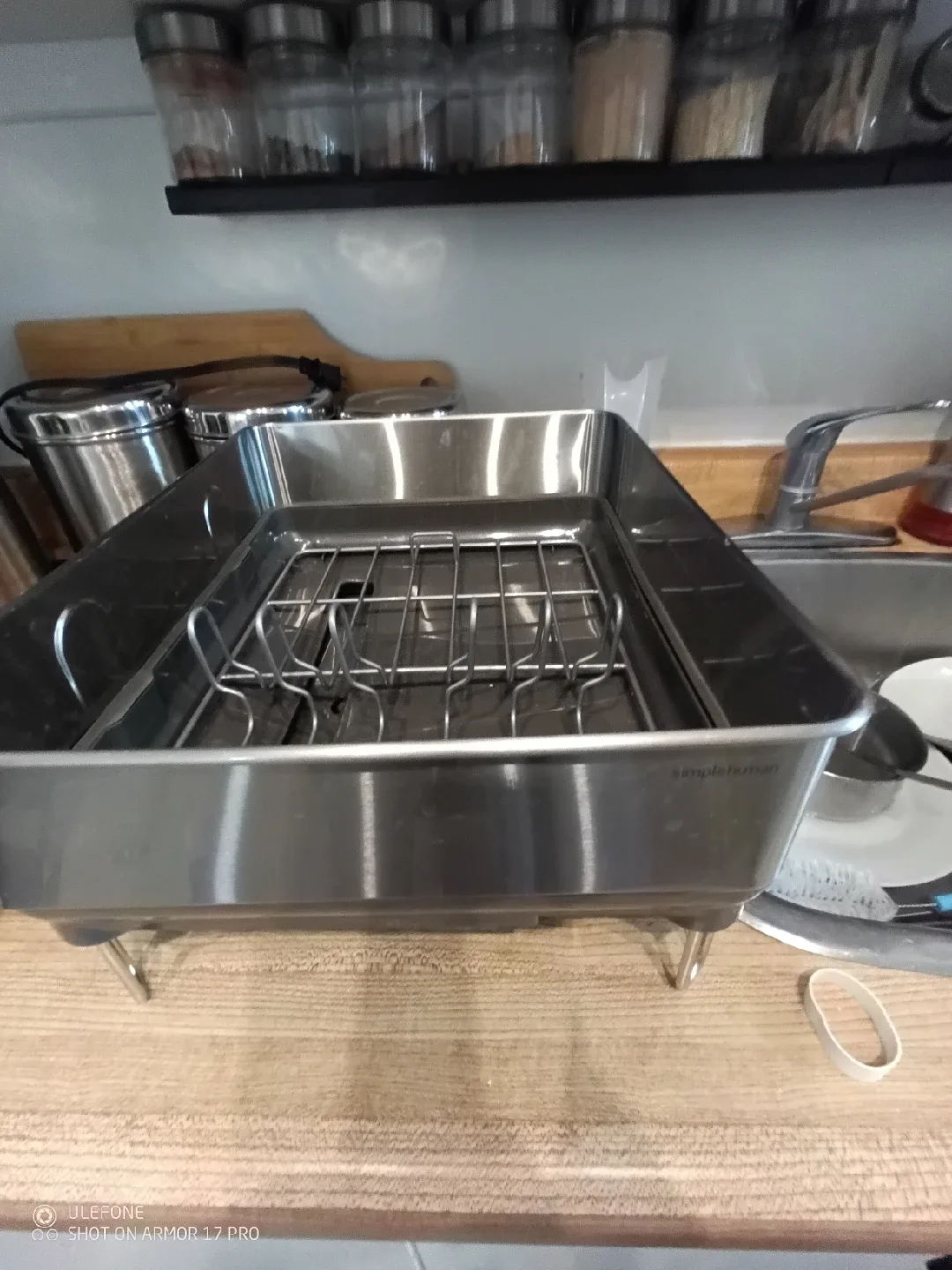 simplehuman Compact Kitchen Dish Drying Rack - Grey image indicator(8)