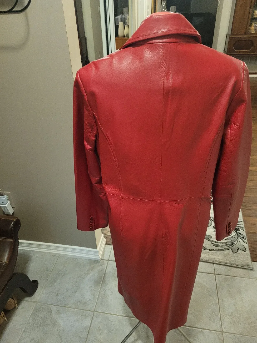 Metrostyle Red Leather Coat - Size M image indicator(2)
