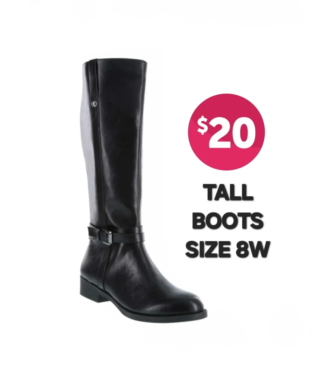 LIKE NEW! Wide Calf Tall Boots thumbnail