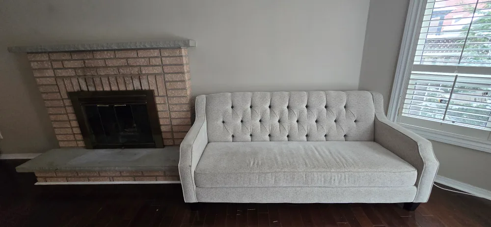 Tufted Loveseat Sofa - Light Grey image indicator(2)
