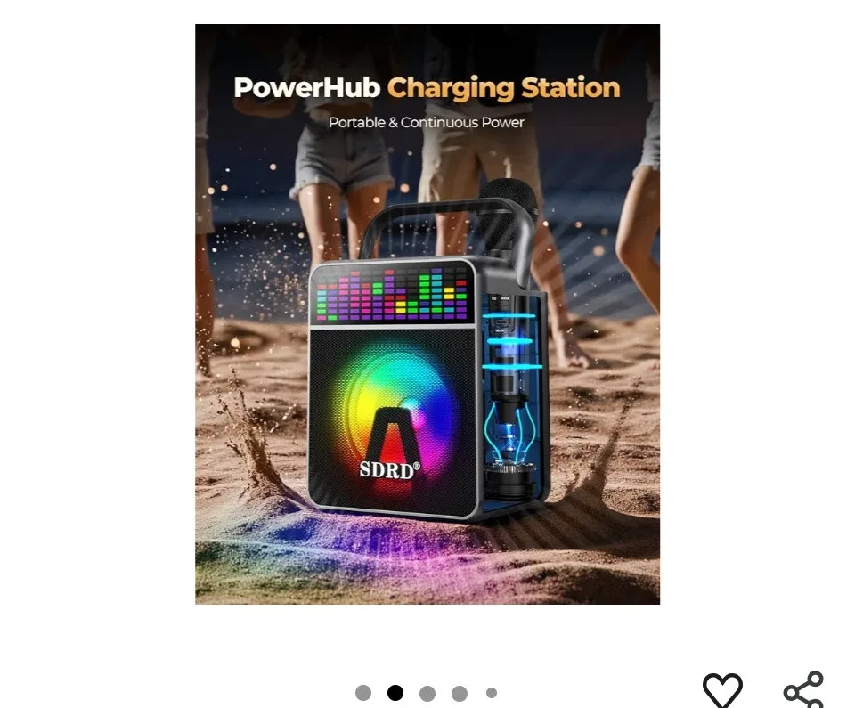 SDRD SD-512 Karaoke Speaker with Microphones - New🥕 image indicator(3)