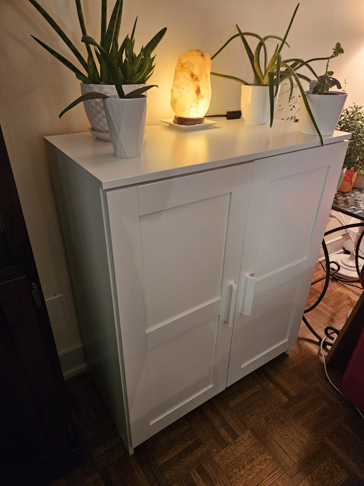 White Cabinet with Doors & Shelves - photo 2