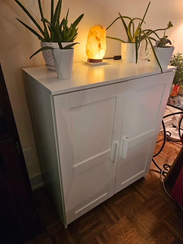 White Cabinet with Doors & Shelves image indicator(2)