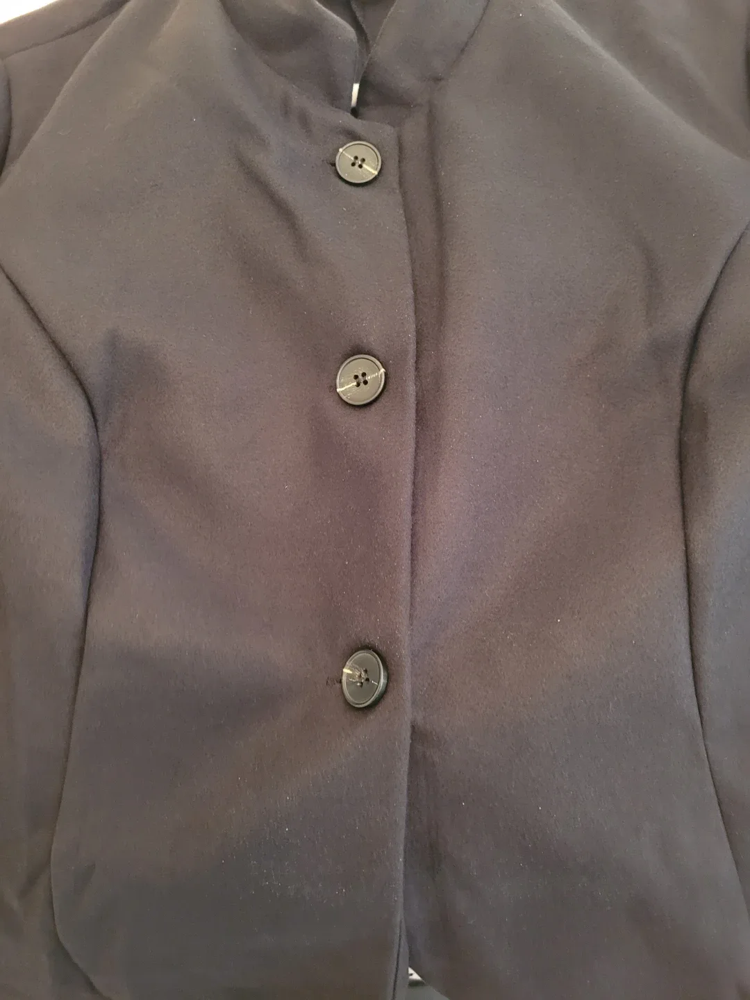 Coat/Jacket Faux Suade Like Fabric Colour Black Size 12/14 image indicator(3)