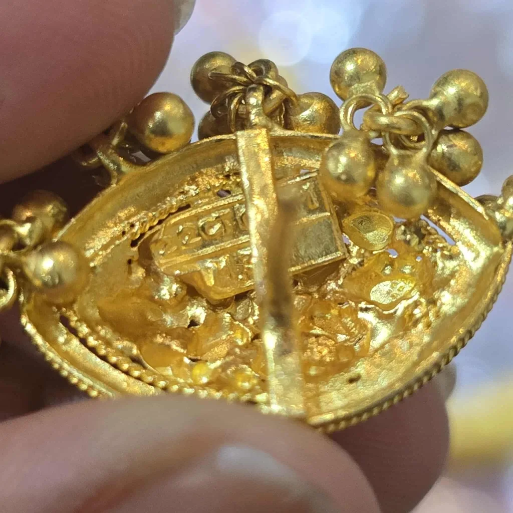 Antique Gold Necklace and Earring Set