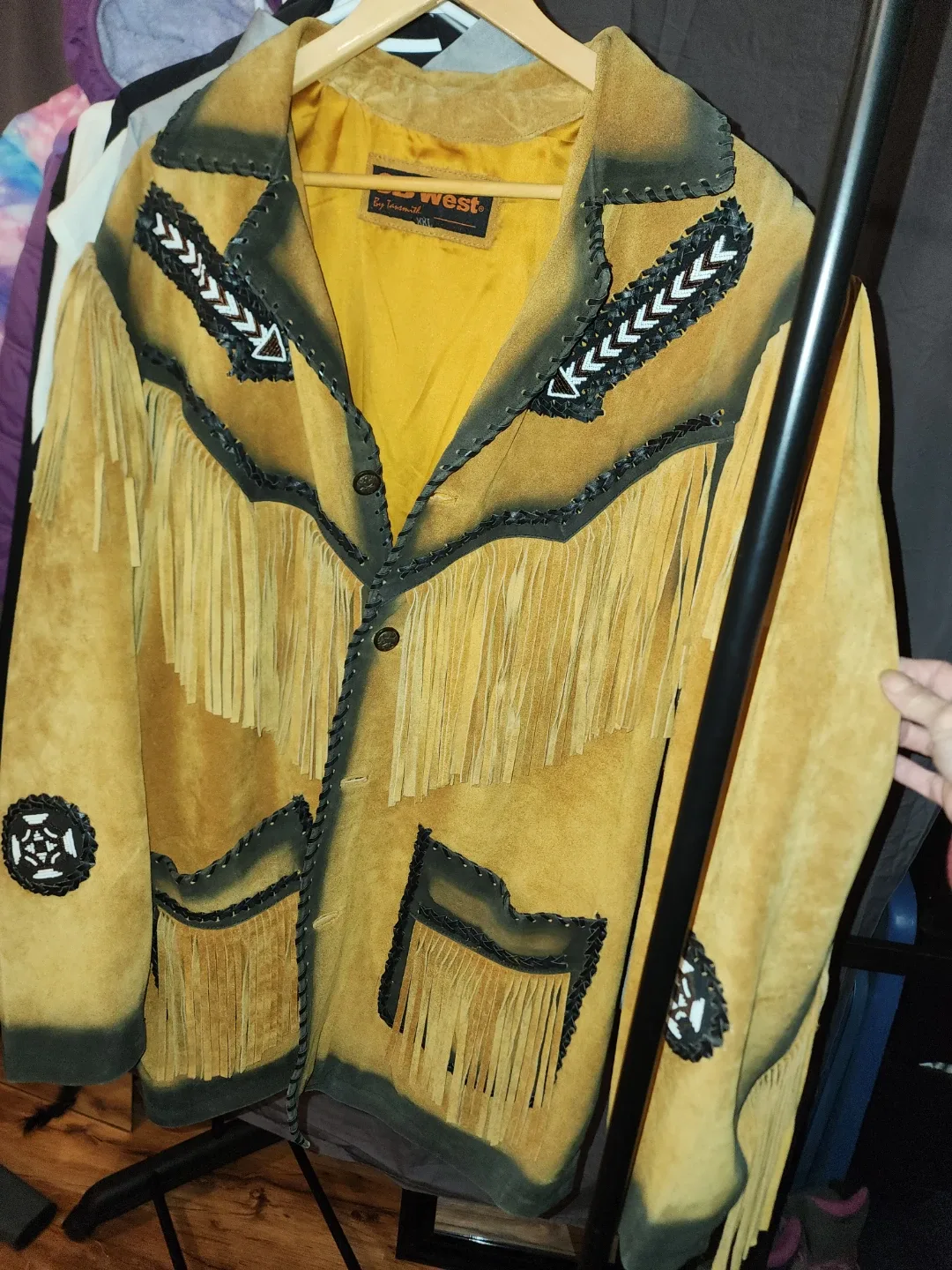 DB West by Tamsmith Suede Fringe Jacket XXL thumbnail