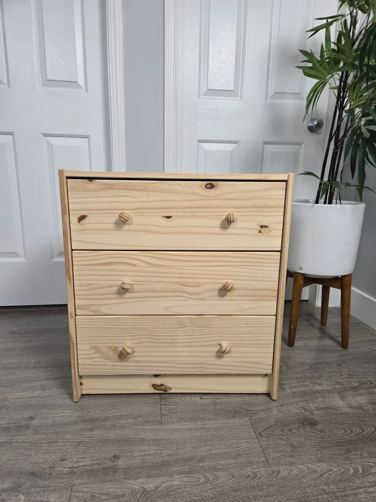 Ikea rast 3 drawer dresser real wood