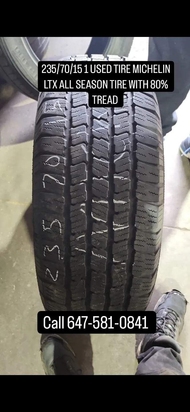Michelin LTX All Season Tire 235/70/15 - 80% Tread thumbnail