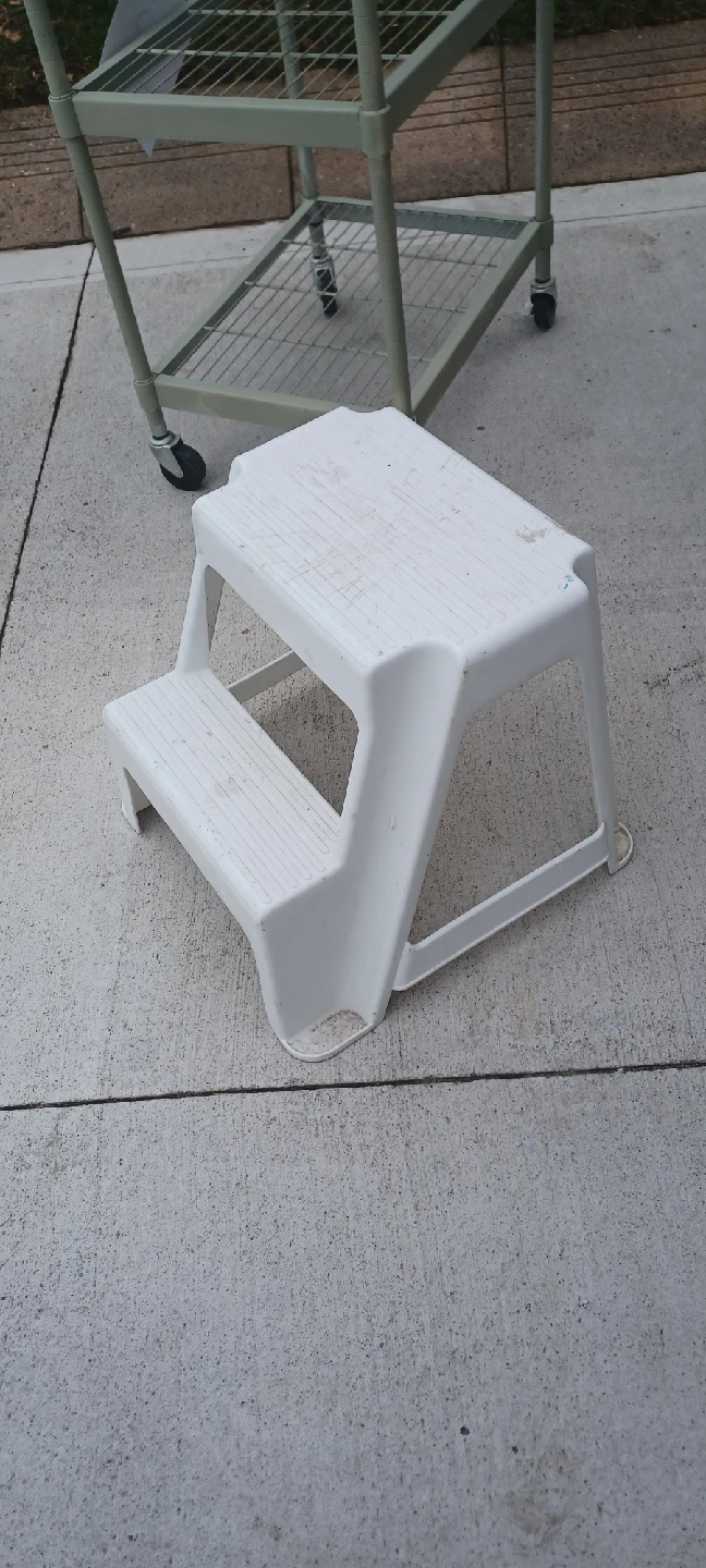 White Plastic Step Stool