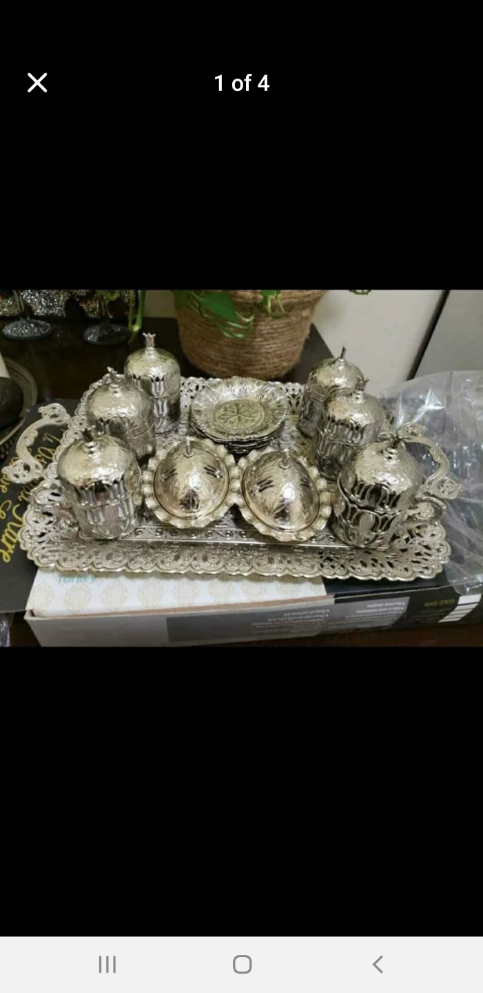 Silver Turkish Coffee Set