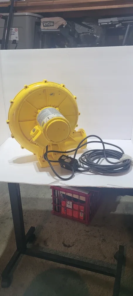 Yellow Utility Blower Fan