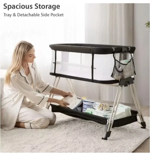 BRAND NEW SEALED - Bedside Crib with Adjustable Height image indicator(2)
