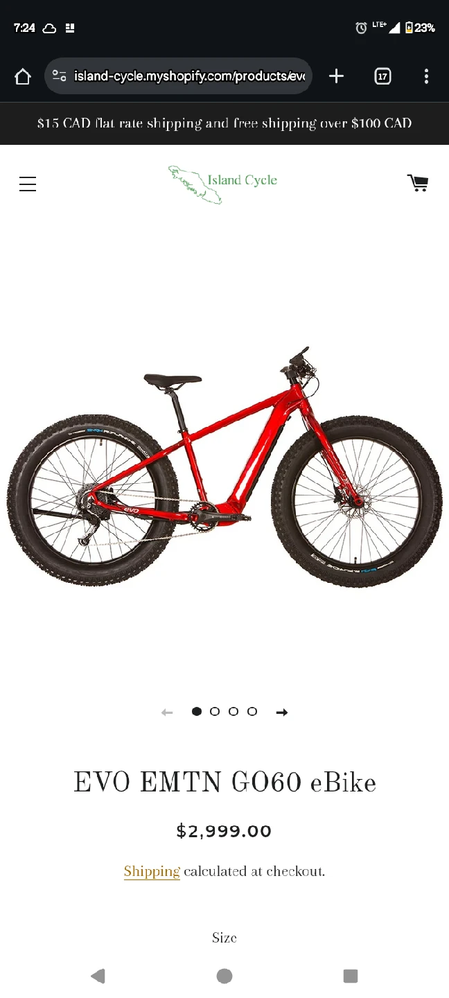 EVO EMTN Ebike Red, M/L Size