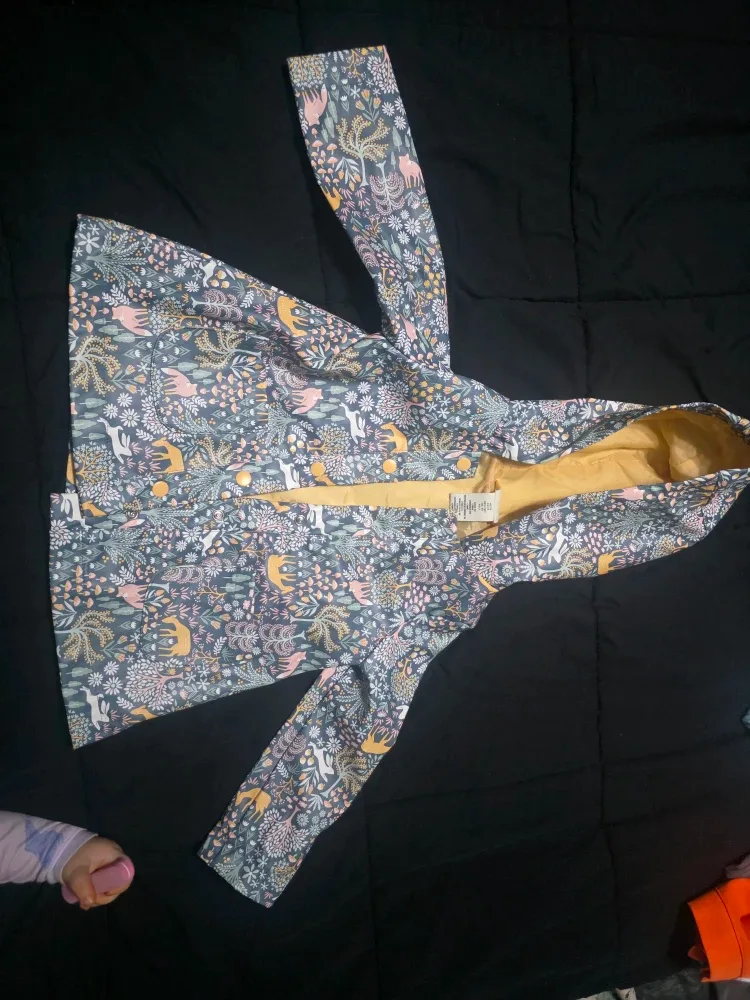 Kids' Floral Print Raincoat - Size 2T
