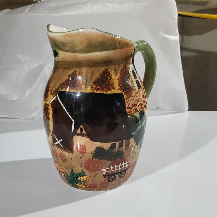 Ceramic Pitcher with Farmhouse Design - photo 3