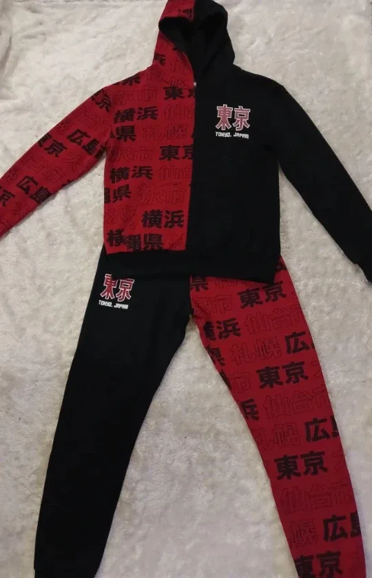 Tokyo Japan Tracksuit - Red & Black image indicator(3)