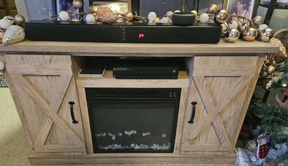 TV stand with electric fireplace