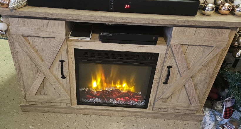 TV stand with electric fireplace - photo 2