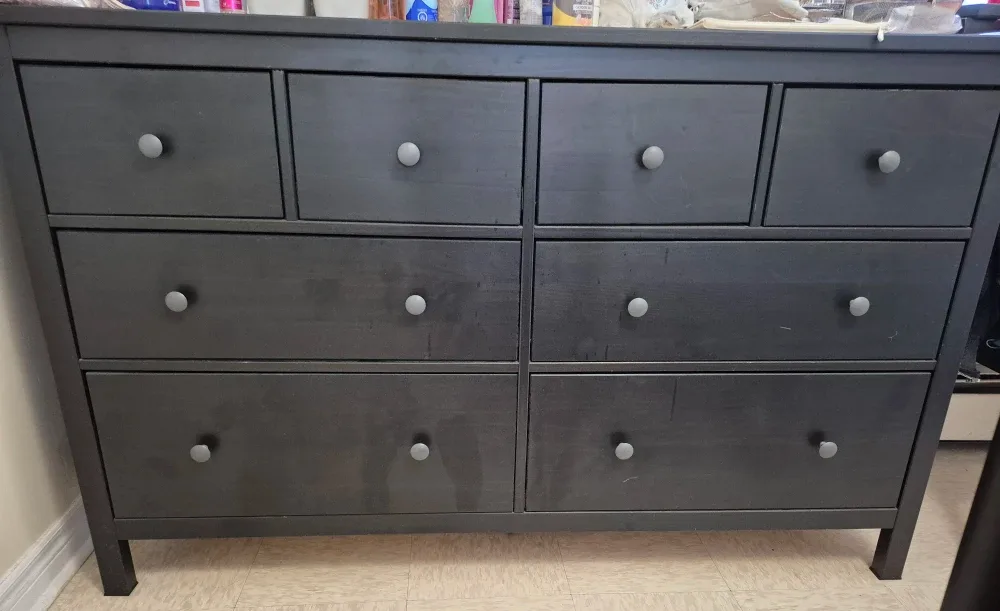 IKEA Hemnes 8-Drawer Dresser - Black/Brown