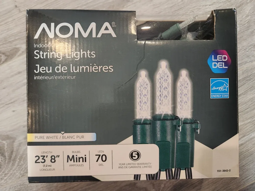 2 sets of Noma String Lights- New in box image indicator(3)