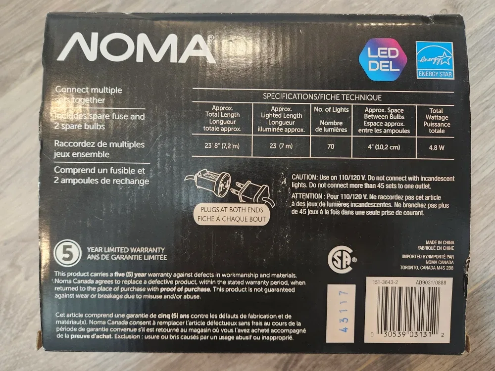 2 sets of Noma String Lights- New in box image indicator(4)