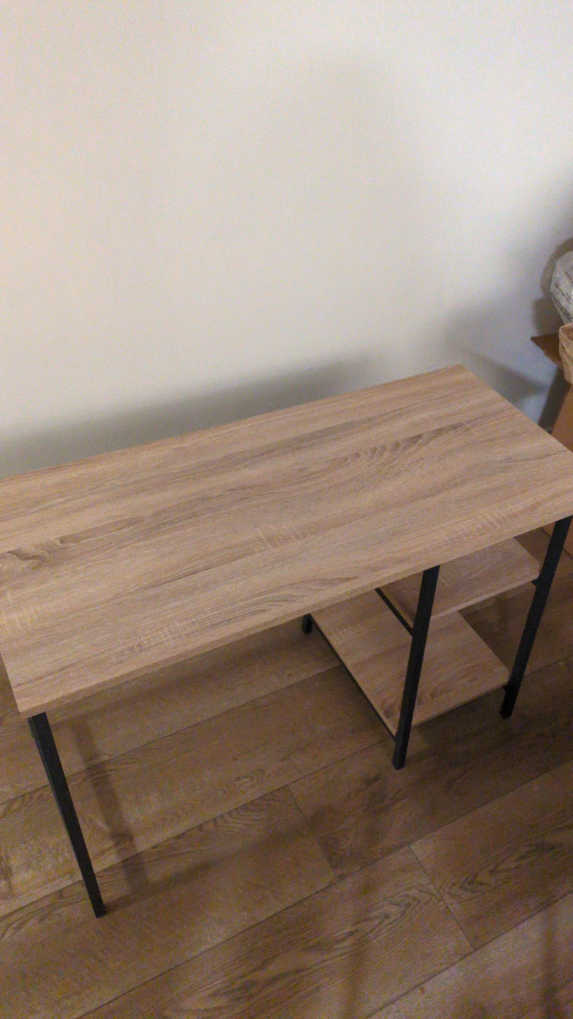 Urgent pickup - Wood and Black Metal Desk