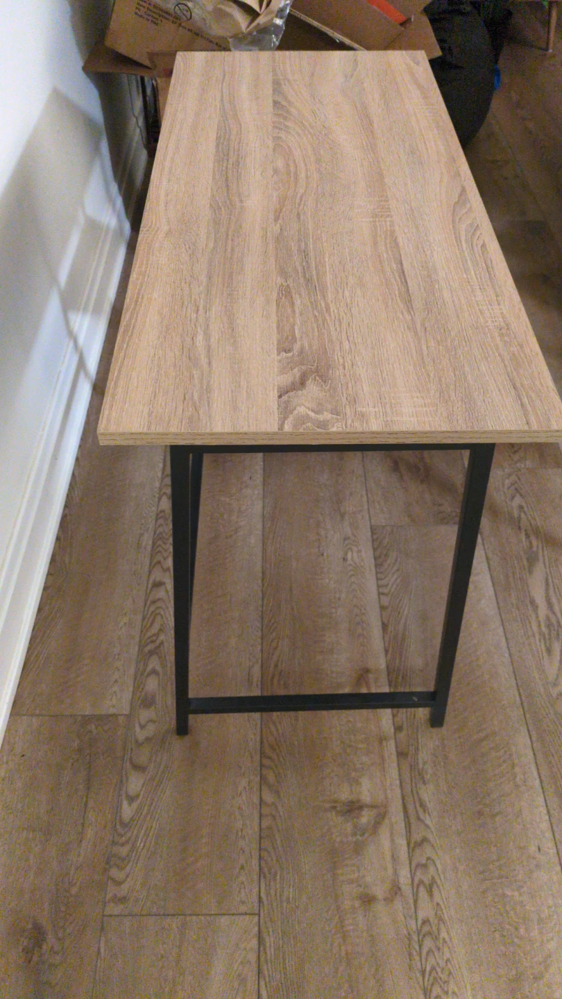 Urgent pickup - Wood and Black Metal Desk - photo 2