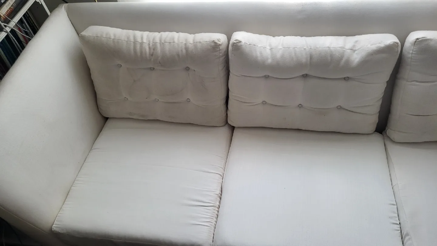 White  Deep Three-Seat Sofa image indicator(5)