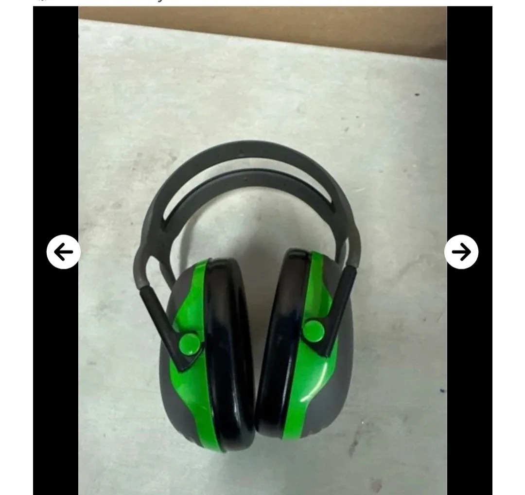 New 3M Peltor X1A Over-the-Head Ear Muffs – Black Green image indicator(3)