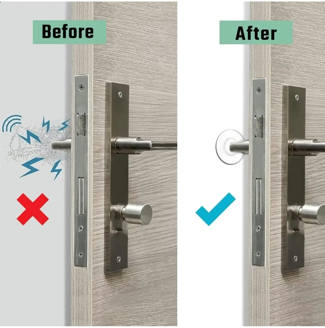 6-Pack Clear Adhesive Door Stoppers - New image indicator(2)