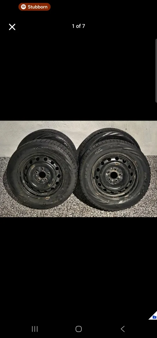 205/65/R16 winter tires with rims (90% tread left)