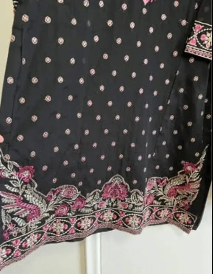 Sapphire Embroidered Black Salwar Kameez image indicator(2)