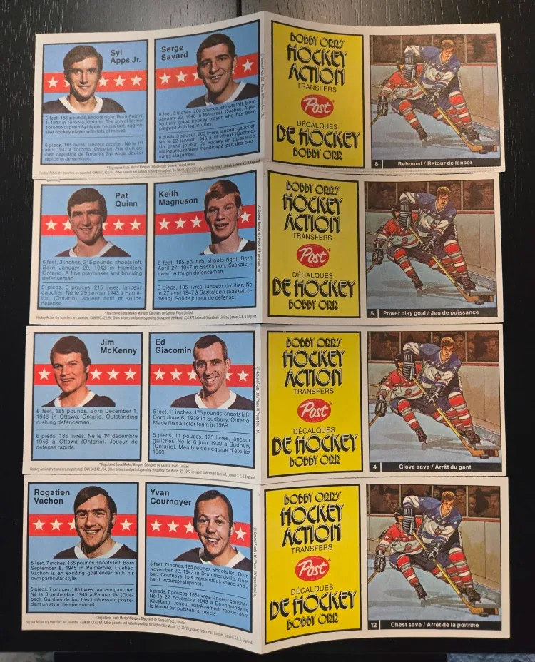 9 Vintage 1972 Bobby Orr Post Hockey Action Transfers image indicator(3)
