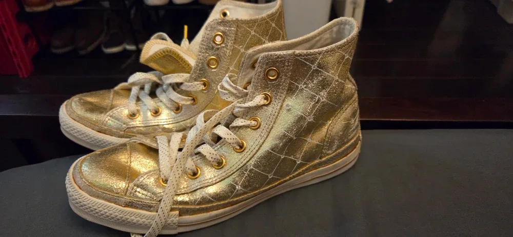 Converse All Star High Top Gold Shoes